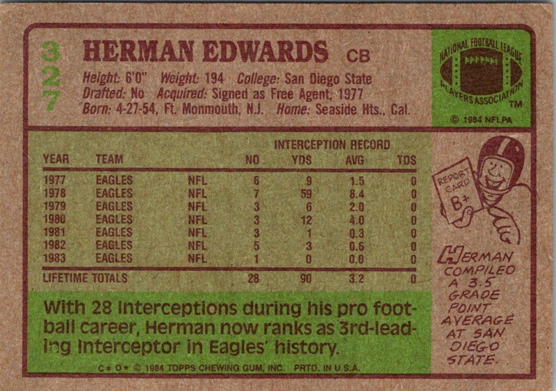 1984 Topps Herman Edwards