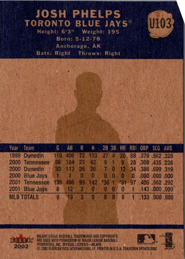 2002 Fleer Tradition Update Josh Phelps