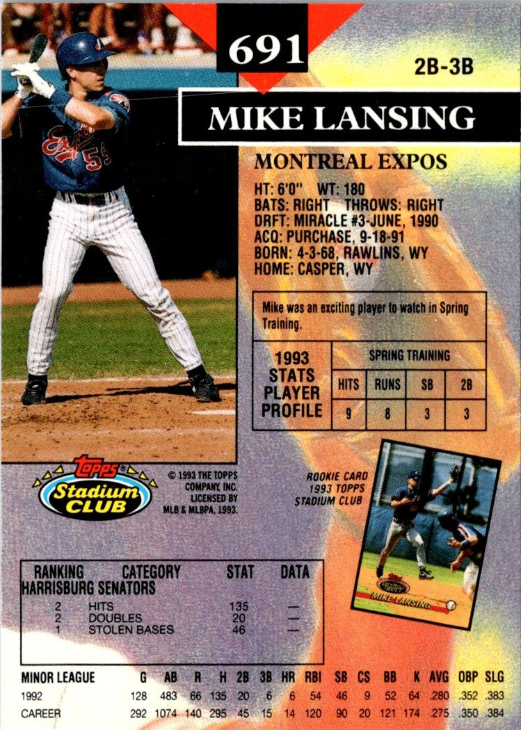 1993 Stadium Club Mike Lansing