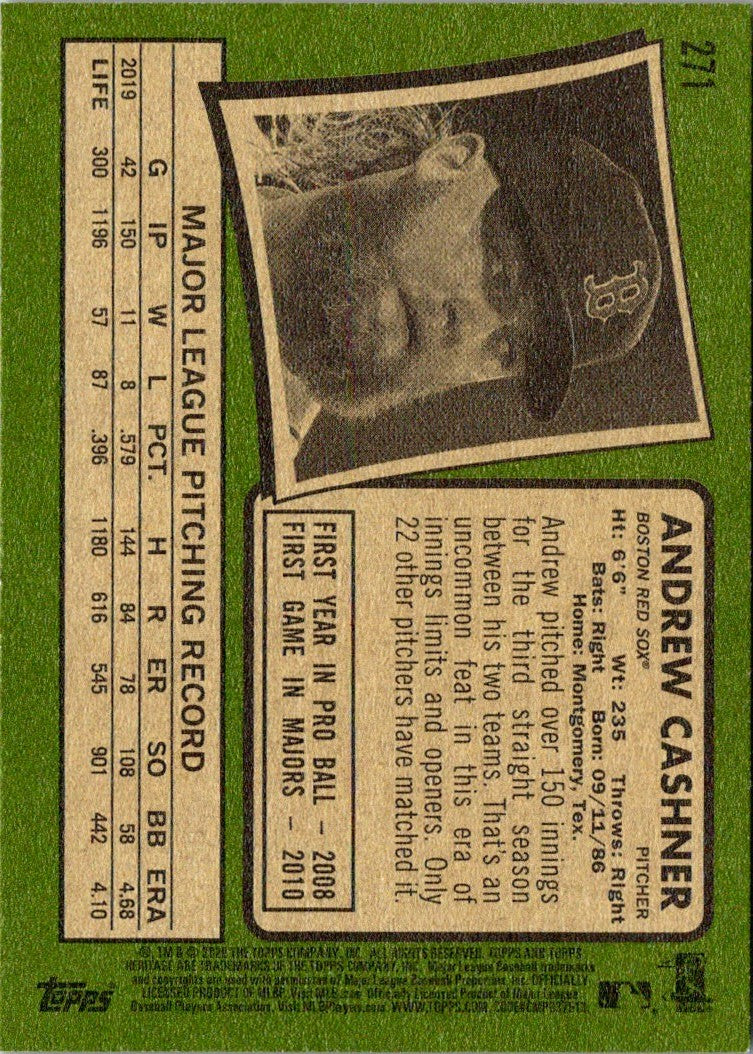 2020 Topps Heritage Andrew Cashner