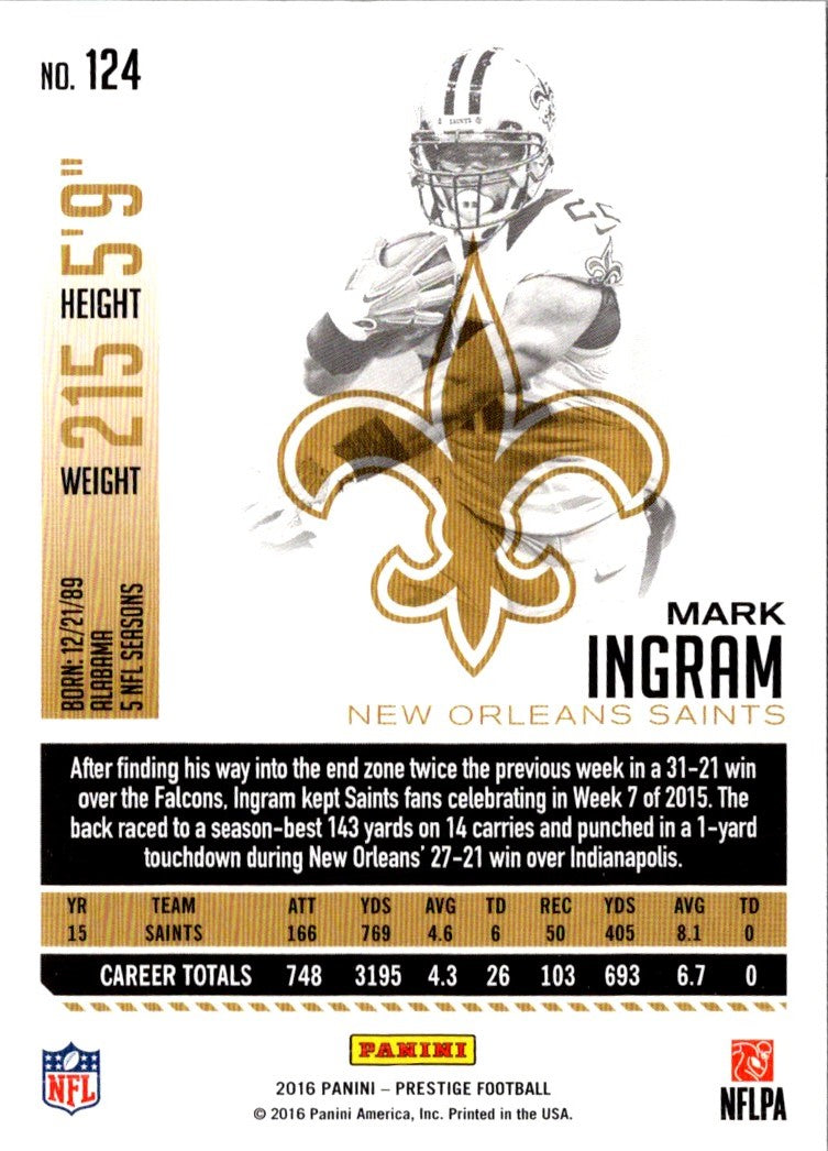 2016 Panini Prestige Mark Ingram