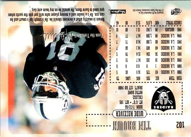 1996 SkyBox Impact Tim Brown