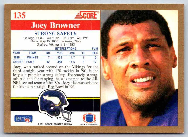 1991 Score Joey Browner