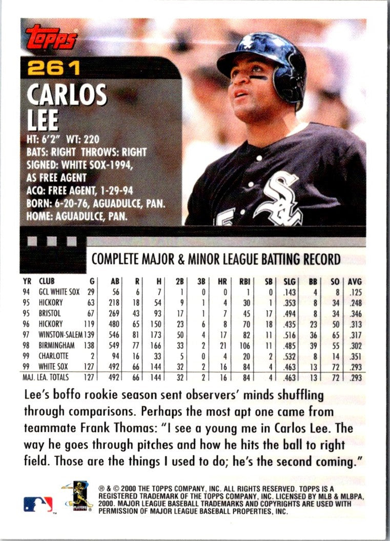 2000 Topps Carlos Lee