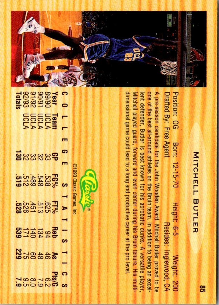 1993 Classic Draft Picks Mitchell Butler