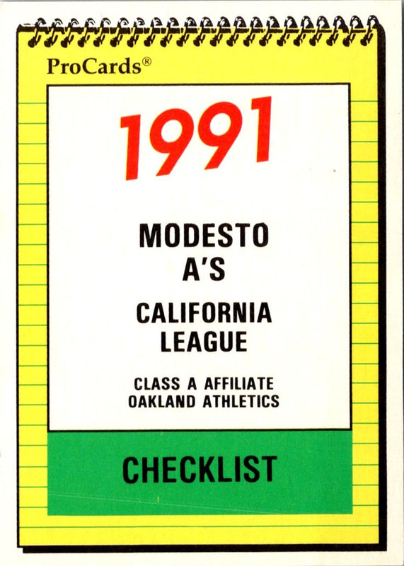 1991 ProCards Checklist #1052