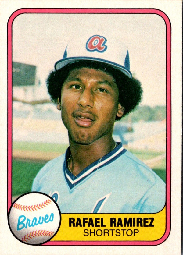 1981 Fleer Rafael Ramirez #266 Rookie