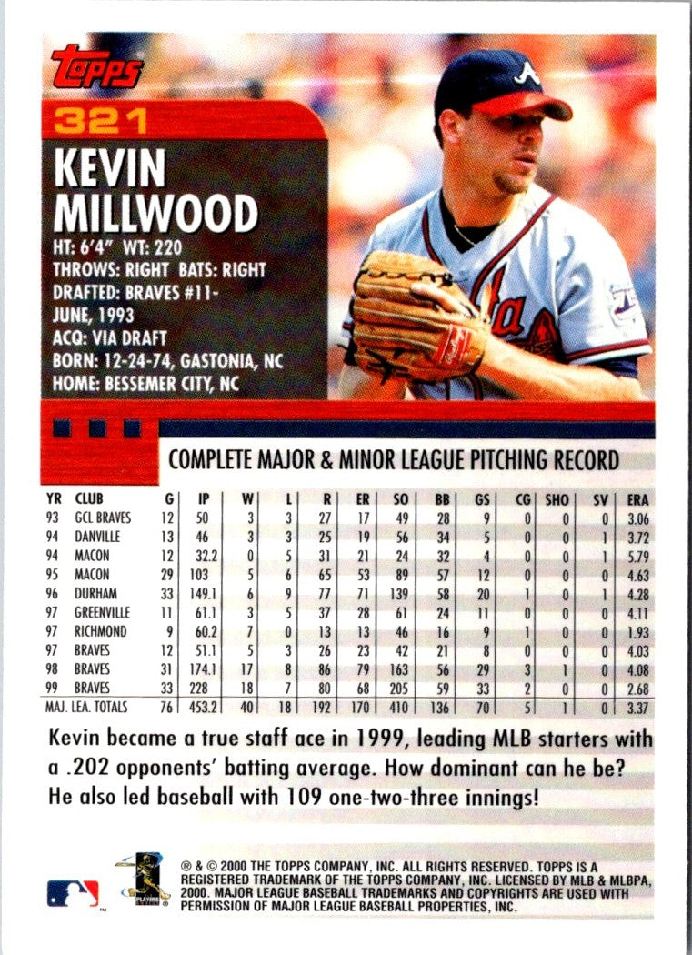 2000 Topps Kevin Millwood