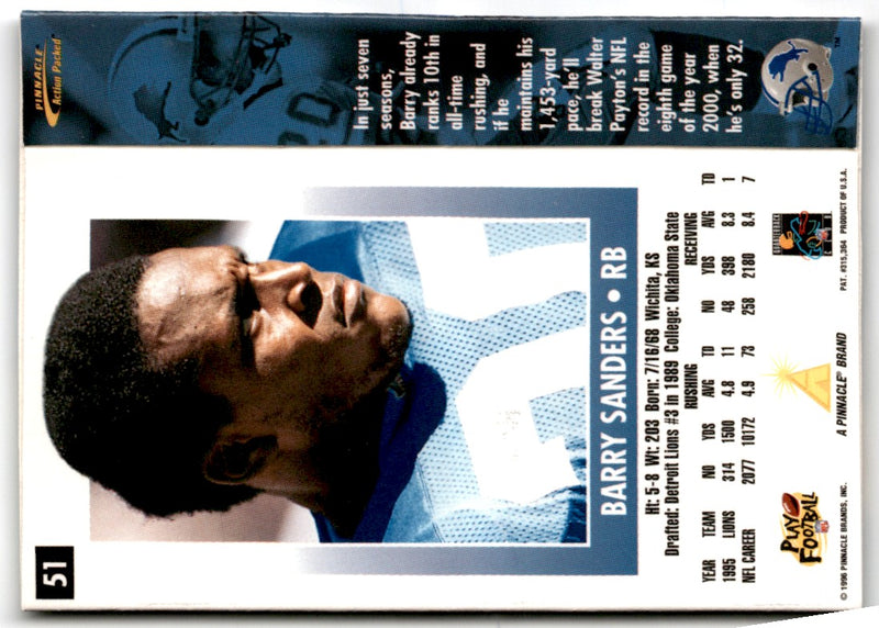 1996 Action Packed Barry Sanders