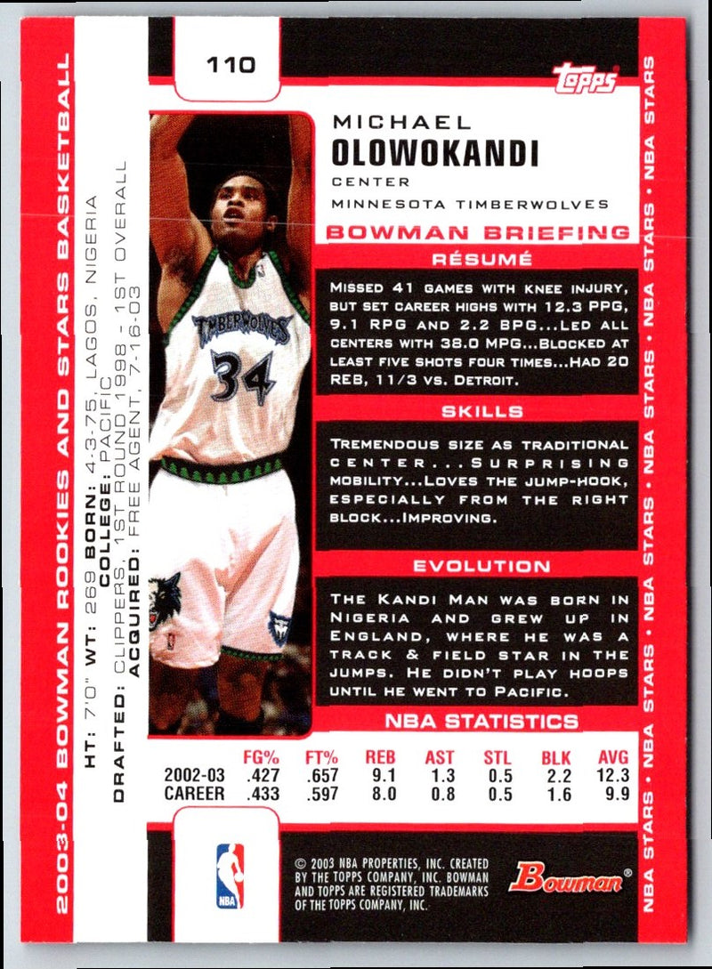 2003 Bowman Michael Olowokandi