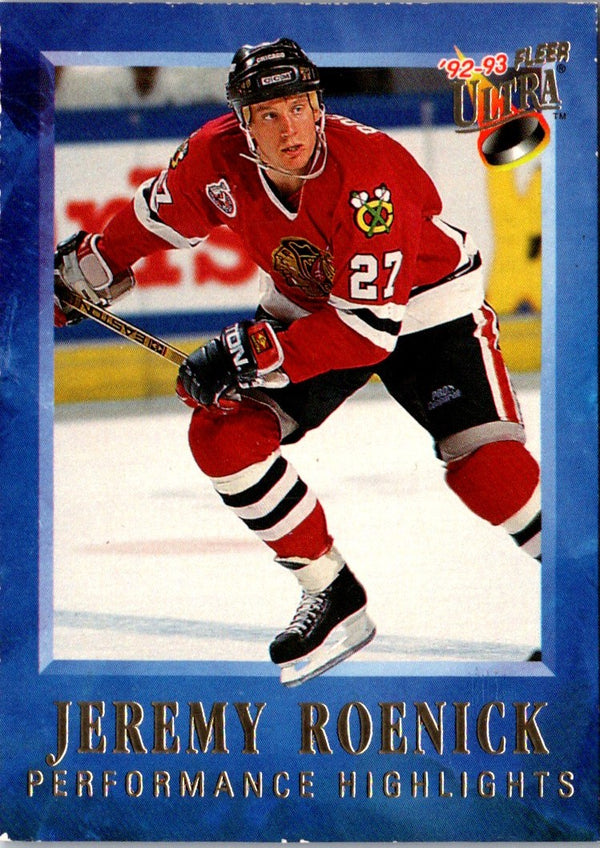 1992 Ultra Jeremy Roenick Performance Highlights Jeremy Roenick #12