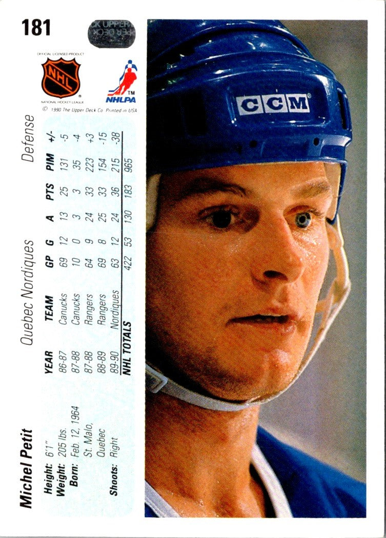 1990 Upper Deck Michel Petit