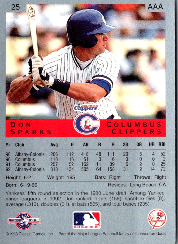 1993 Classic Best Don Sparks