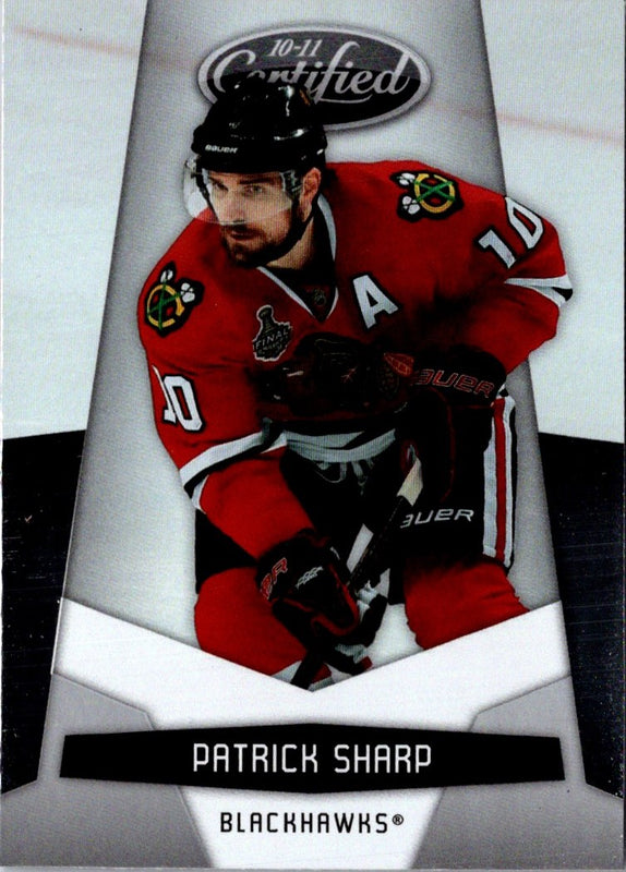 2010 Panini Certified Mirror Black Materials Prime Patrick Sharp #35