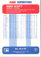 1988 Fleer SuperStars Mike Scott #34
