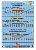 1999 Topps Chuck Abbott/Brent Butler/Danny Klassen #212 Rookie
