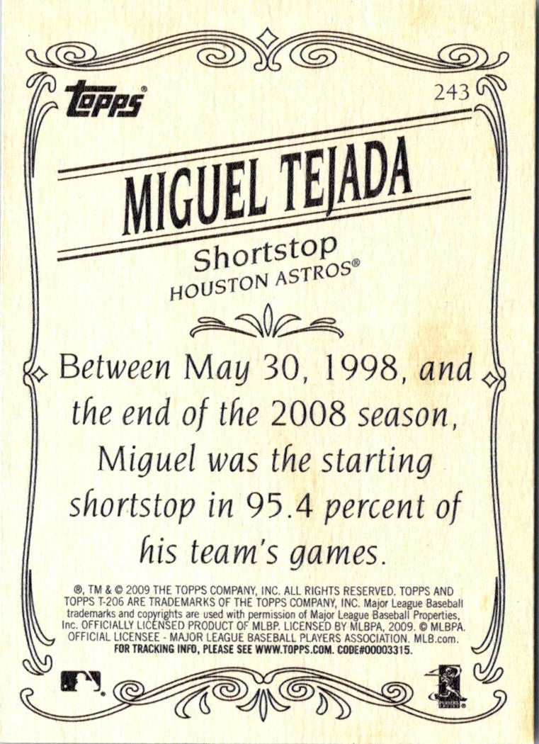 2009 Topps 206 Miguel Tejada