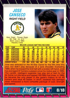 1992 Score Proctor and Gamble Jose Canseco #8