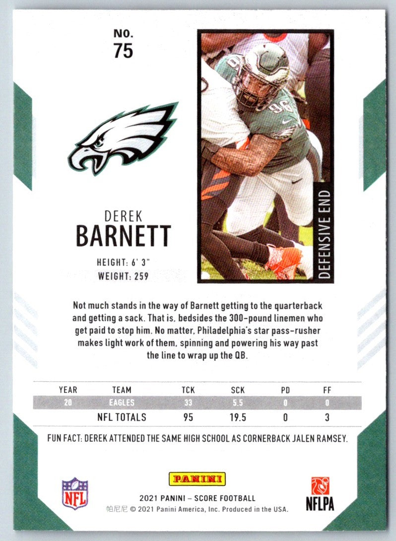 2021 Score Scorecard Derek Barnett