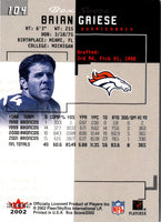 2002 Fleer Box Score Brian Griese #104