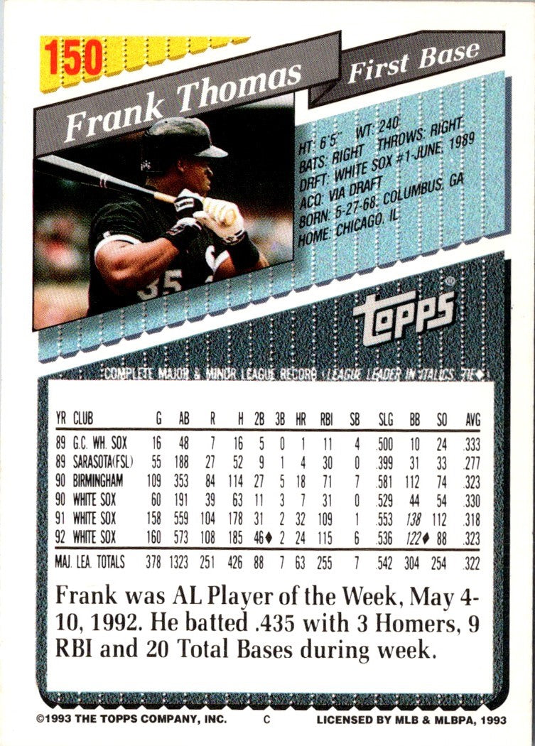 2010 Topps Update Cards Your Mom Threw Out Frank Thomas