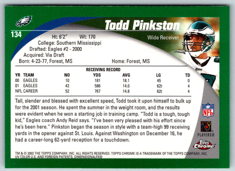 2002 Topps Chrome Todd Pinkston