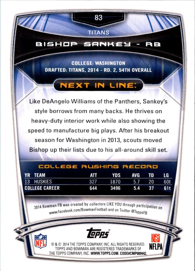 2014 Bowman Rookies Bishop Sankey