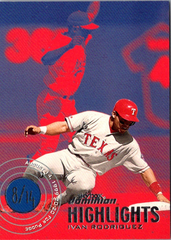 2000 SkyBox Dominion Ivan Rodriguez #21