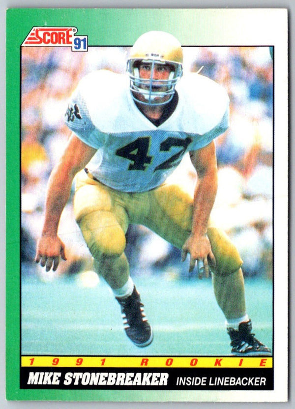 1991 Score Mike Stonebreaker #319 Rookie