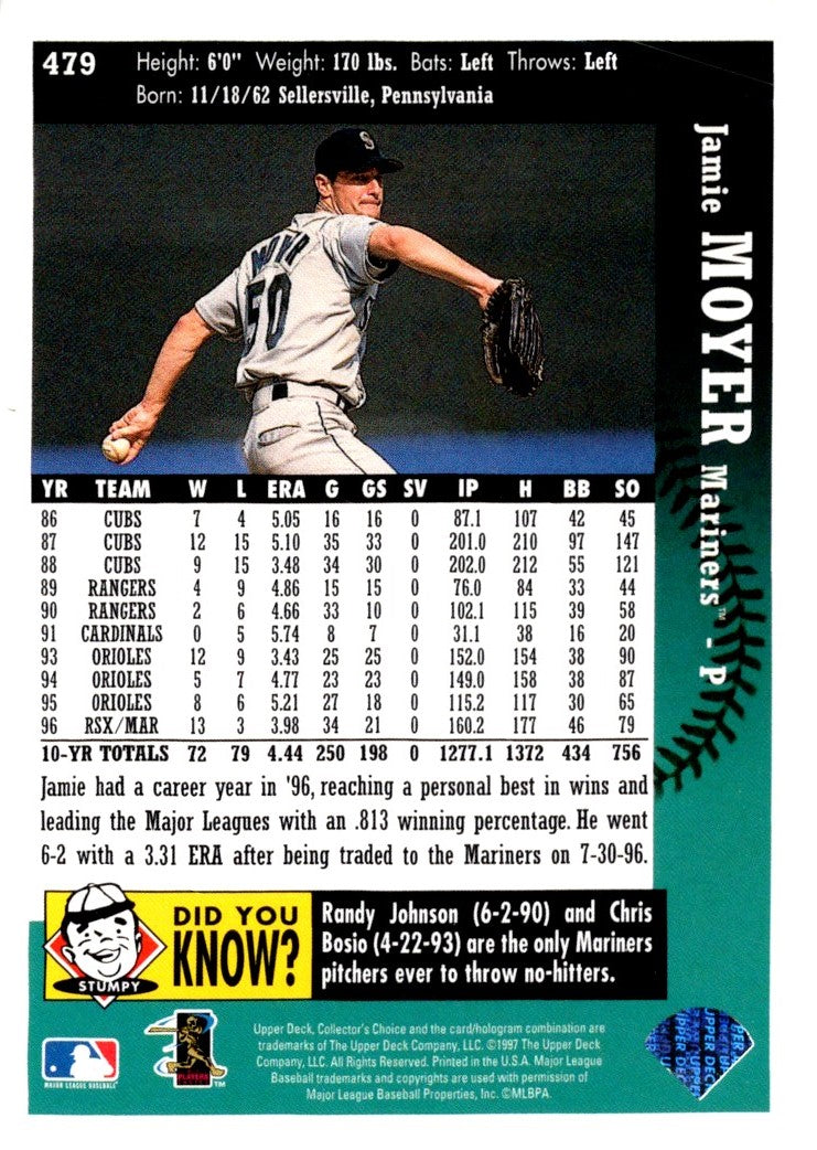 1996 Collector's Choice Jamie Moyer