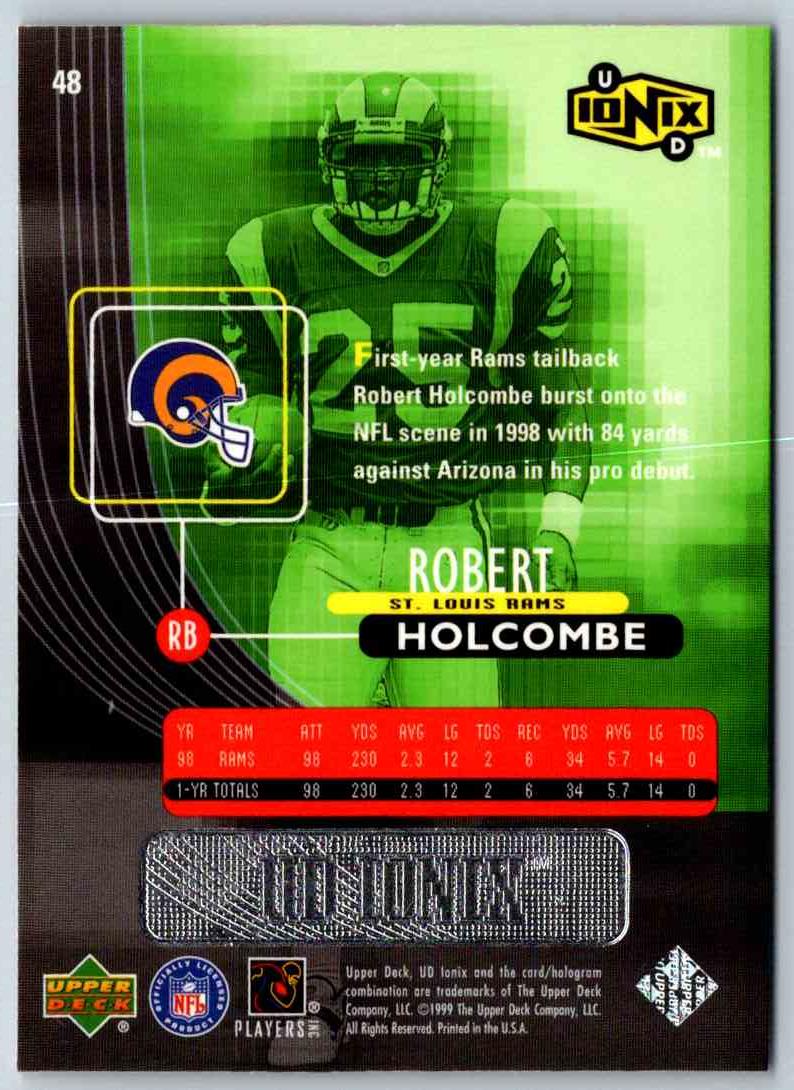 1999 Upper Deck Ionix Robert Holcombe