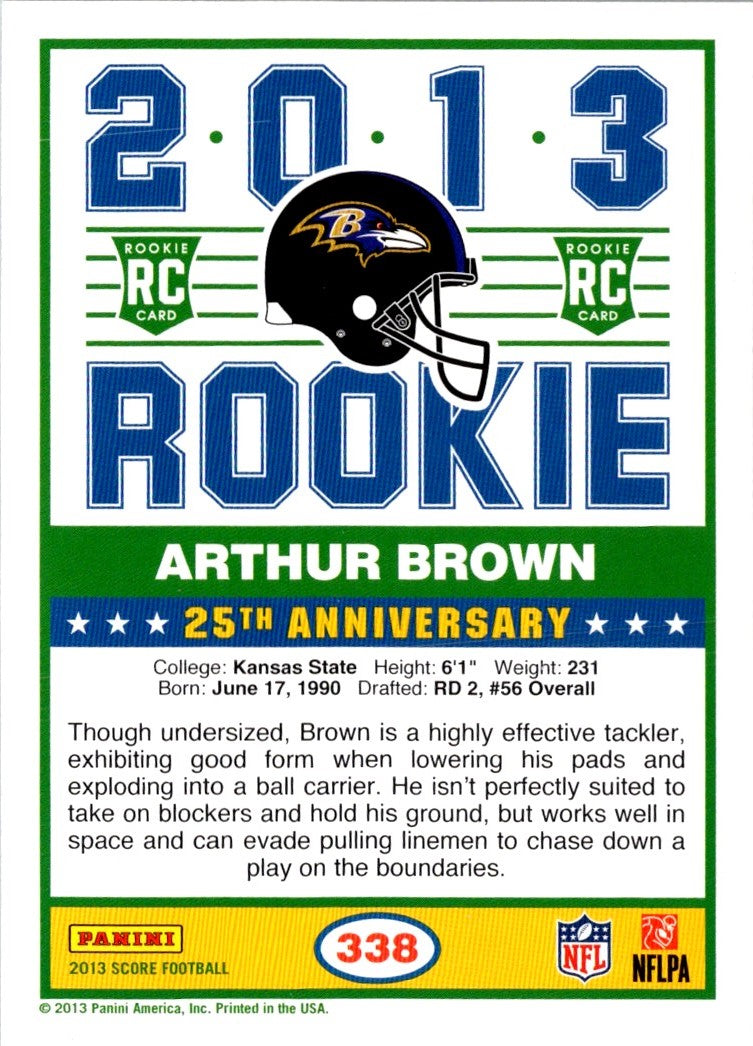 2013 Score Arthur Brown