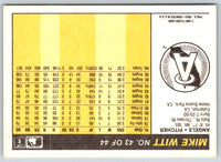 1987 Fleer Award Winners Mike Witt #43