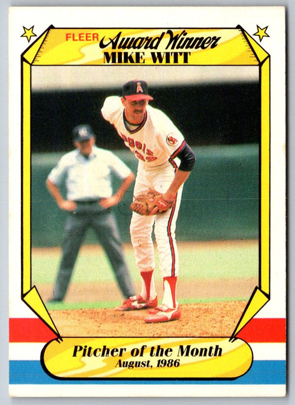 1987 Fleer Award Winners Mike Witt #43