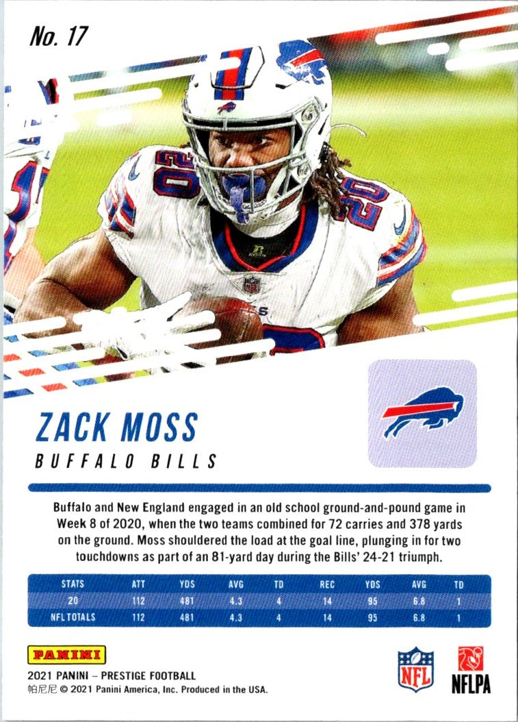 2021 Panini Prestige Zack Moss