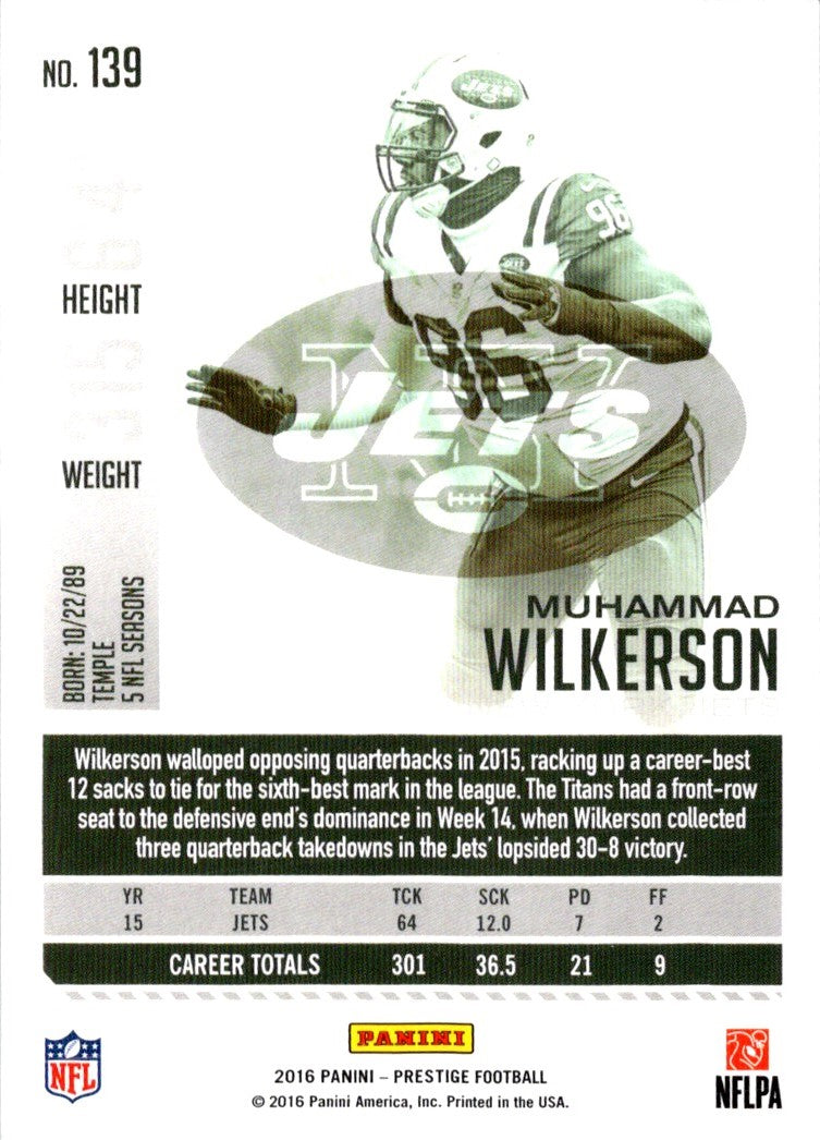 2016 Panini Prestige Muhammad Wilkerson