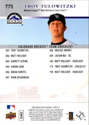 2008 Upper Deck Troy Tulowitzki