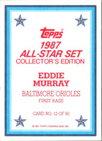 1987 Topps Glossy Send-Ins Eddie Murray #12