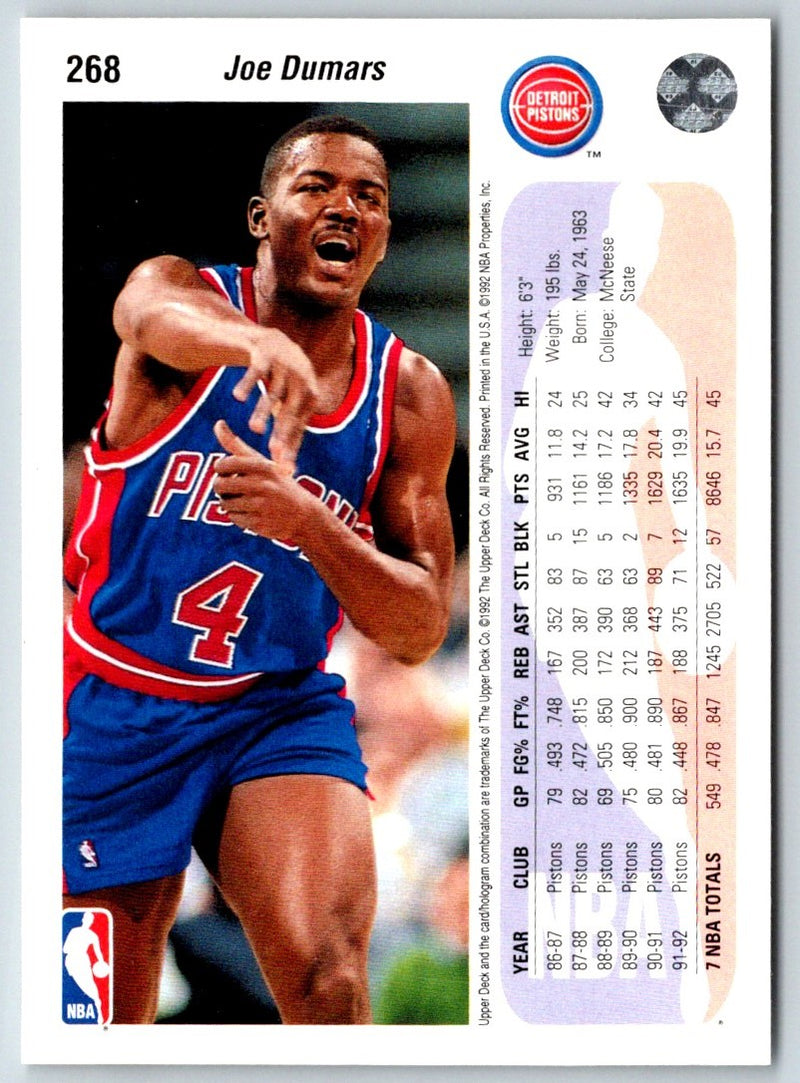 1992 Upper Deck Joe Dumars