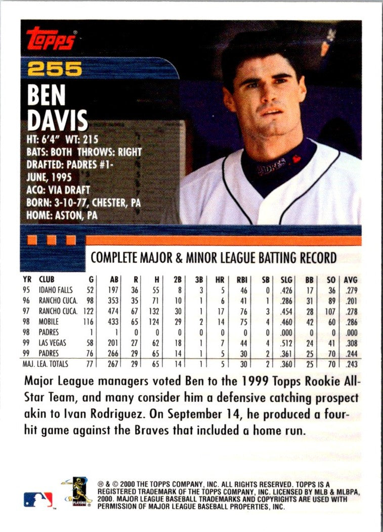 2000 Topps Ben Davis