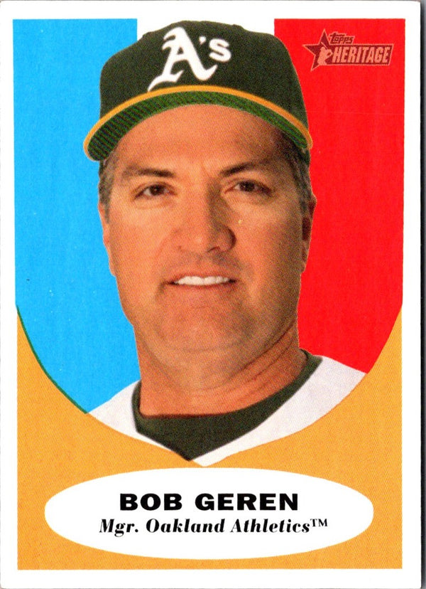2010 Topps Heritage Bob Geren #224