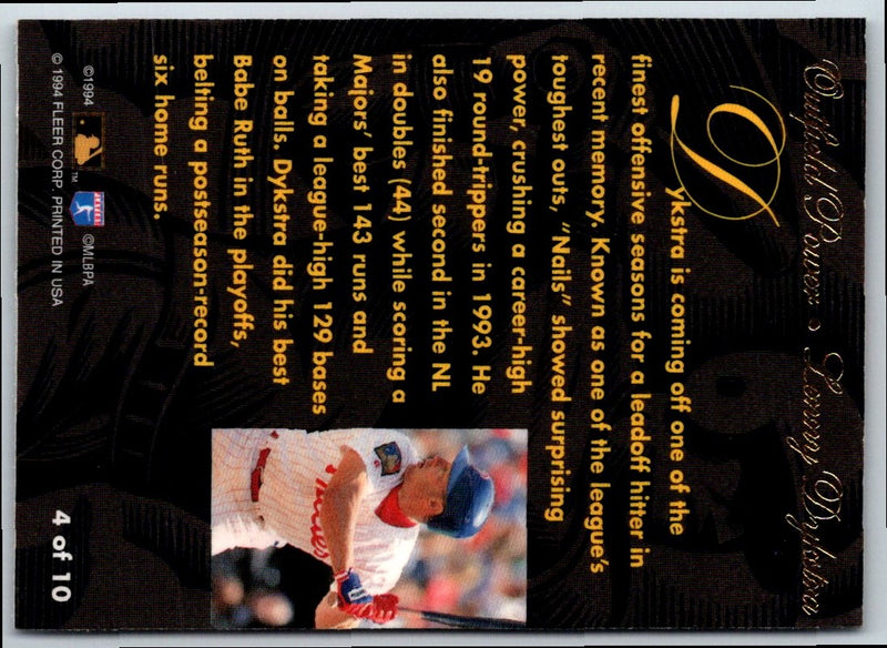1994 Flair Outfield Power Lenny Dykstra