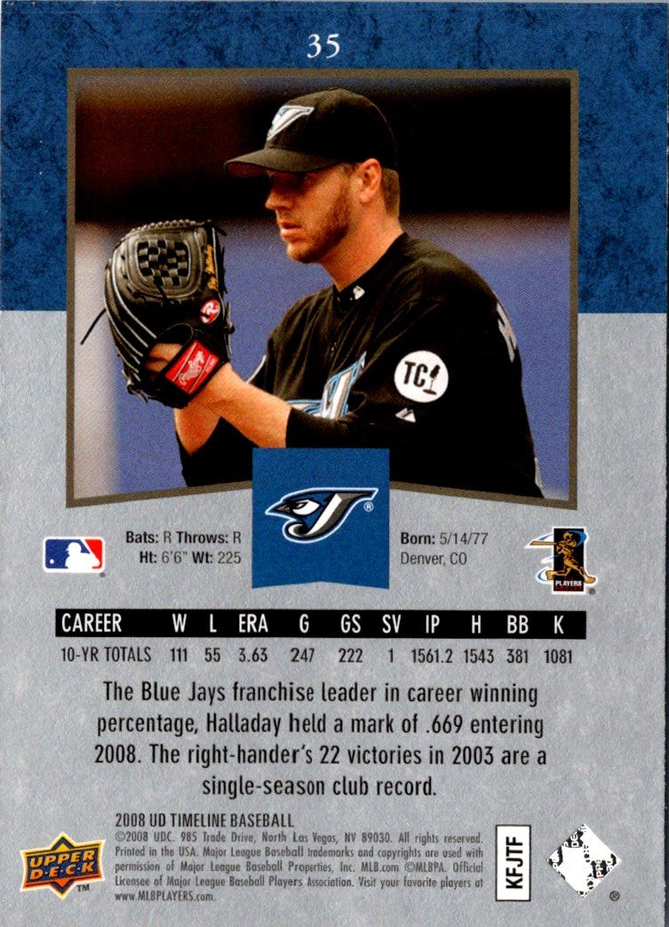 2008 Upper Deck Timeline Roy Halladay