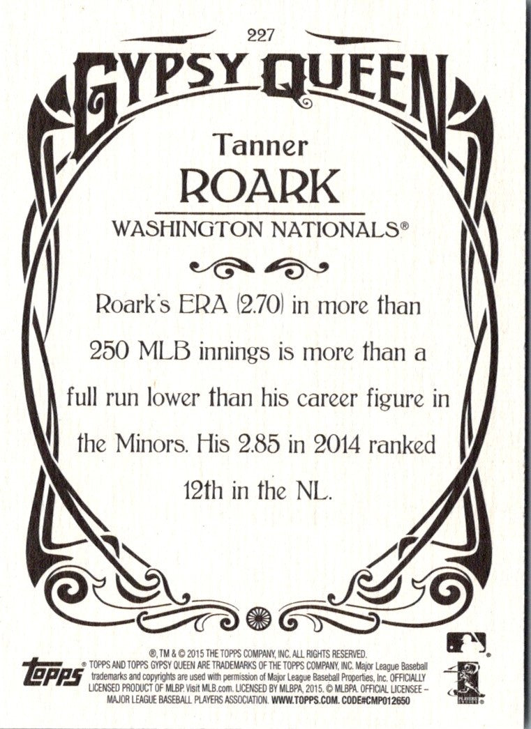 2015 Topps Gypsy Queen Tanner Roark