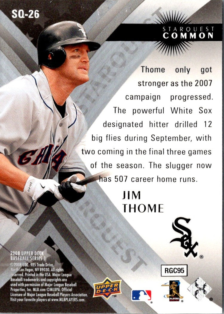 2008 Upper Deck StarQuest Jim Thome