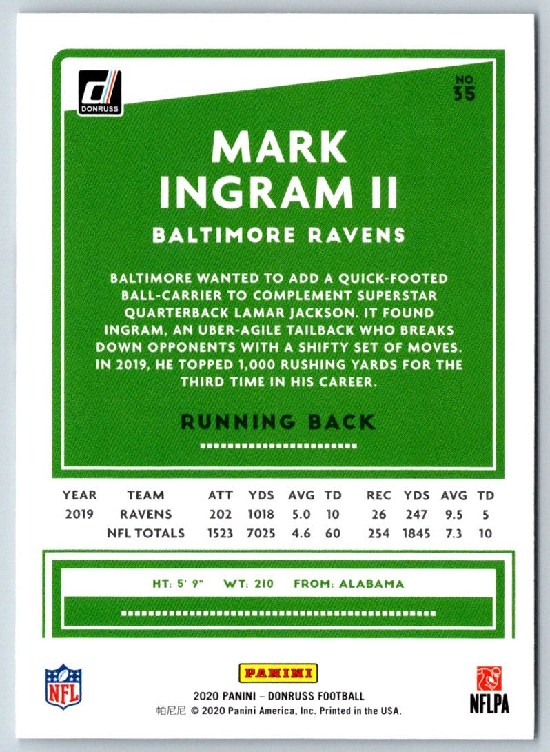 2020 Donruss Mark Ingram II