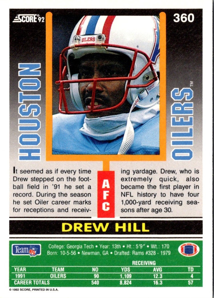 1992 Score Drew Hill