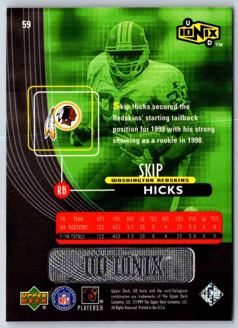 1999 Upper Deck Ionix Skip Hicks