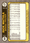 1981 Fleer Rick Matula