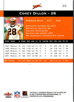 2002 Fleer Premium Corey Dillon #39